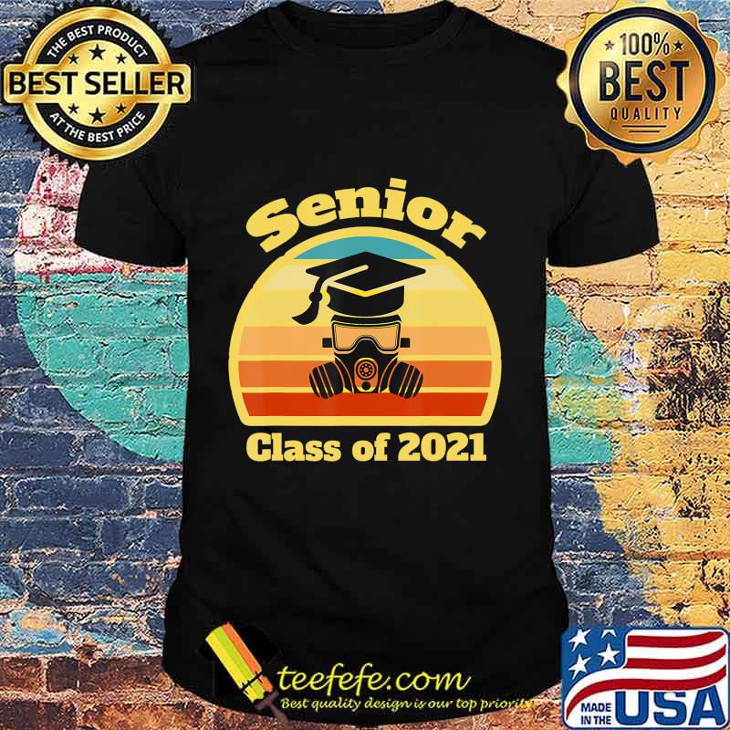 Vintage Senior 2021 Class Of 2021 Graduation face mask T-Shirt Vintage Senior 2021 Class Of 2021 Graduation face mask T-Shirt