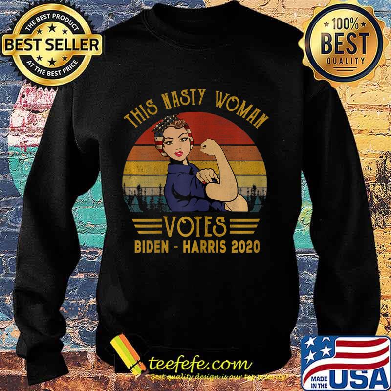 Vintage This Nasty Woman Vote Biden Harris 2020 Anti Trump T-Shirt Sweater Vintage This Nasty Woman Vote Biden Harris 2020 Anti Trump T-Shirt Sweater