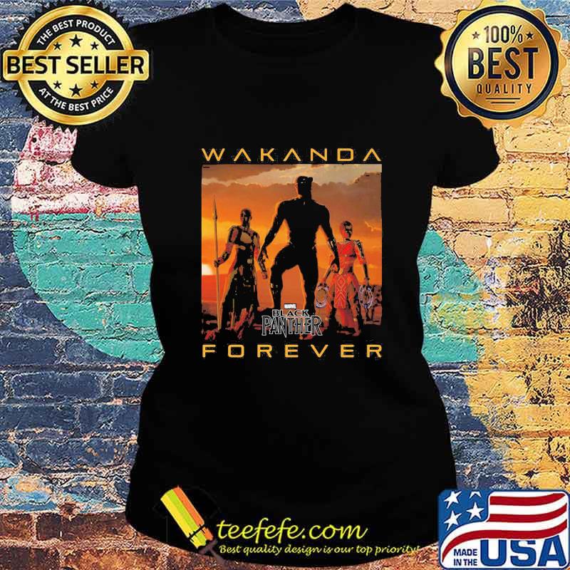 Wakanda forever black panther chadwick rip poster s Ladies tee Wakanda forever black panther chadwick rip poster s Ladies tee
