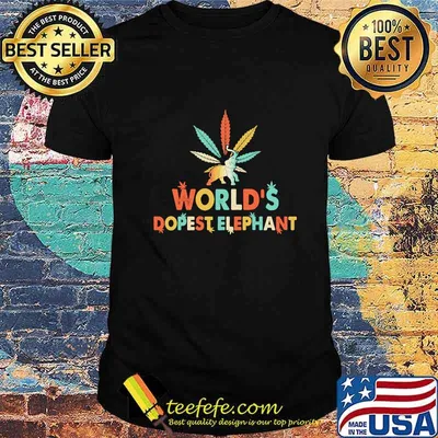 Weed world's dopest elephant vintage shirt