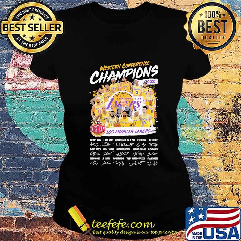 Western conference champions los angeles lakers signatures s Ladies tee Western conference champions los angeles lakers signatures s Ladies tee