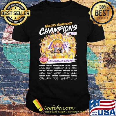 Western conference champions los angeles lakers signatures shirt