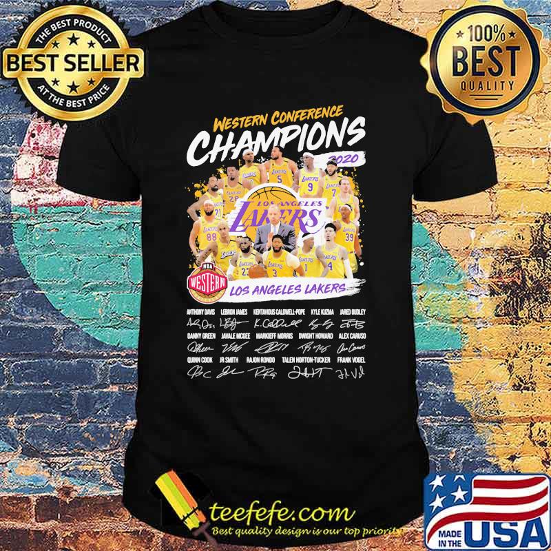 Western conference champions los angeles lakers signatures shirt