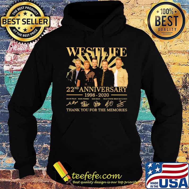 Westlife 22nd anniversary 1998 2020 thank for the memories signatures s Hoodie Westlife 22nd anniversary 1998 2020 thank for the memories signatures s Hoodie