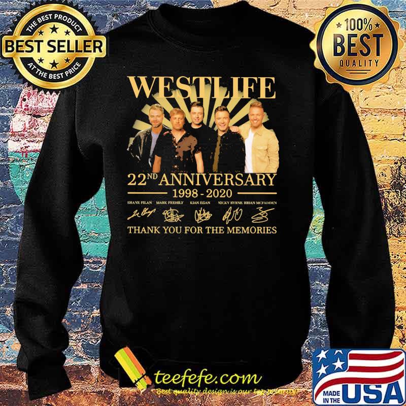 Westlife 22nd anniversary 1998 2020 thank for the memories signatures s Sweater Westlife 22nd anniversary 1998 2020 thank for the memories signatures s Sweater
