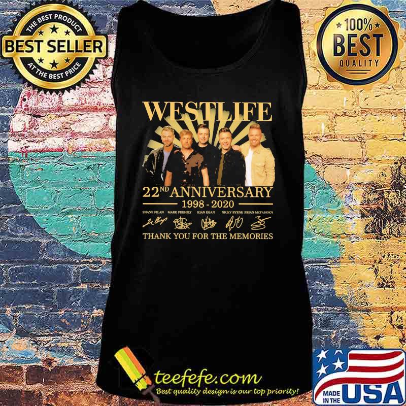 Westlife 22nd anniversary 1998 2020 thank for the memories signatures s Tank top Westlife 22nd anniversary 1998 2020 thank for the memories signatures s Tank top