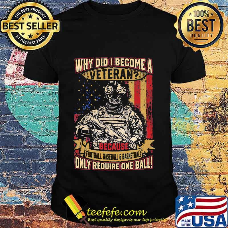 Why Did I Become A Veteran Because Football Baseball And Basketball Only Require One Ball Amrican Flag Independence Day Shirt Why Did I Become A Veteran Because Football Baseball And Basketball Only Require One Ball Amrican Flag Independence Day Shirt