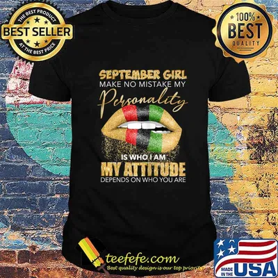 Womens September Girl Lips Black Lives Matters BLM Virgo Woman T-Shirt