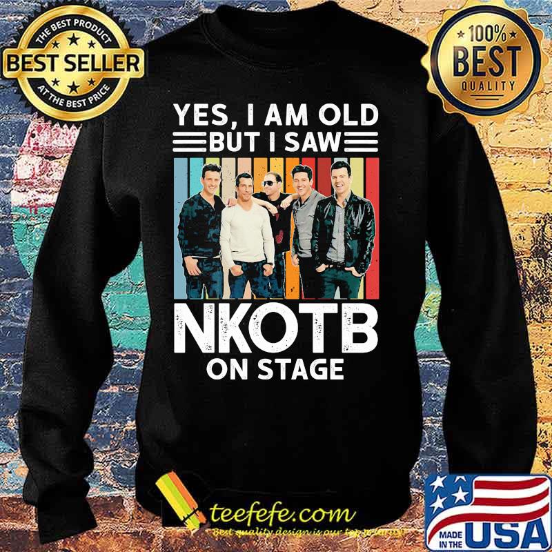 Yes i am old but i saw nkotb on stage vintage retro s Sweater Yes i am old but i saw nkotb on stage vintage retro s Sweater