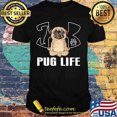 Yoga paw pug life logo shirt