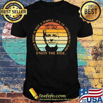 Your body is not a temple it's an amusement park enjoy the ride vintage retro shirt