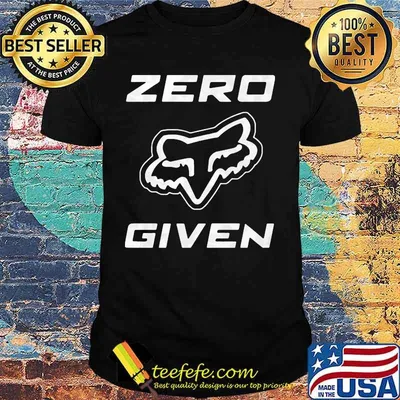 Zero given fox logo shirt