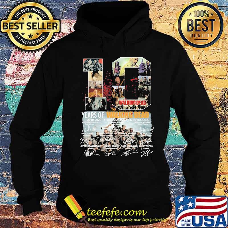 10 years of 2010 2020 the walking dead signatures s Hoodie 10 years of 2010 2020 the walking dead signatures s Hoodie
