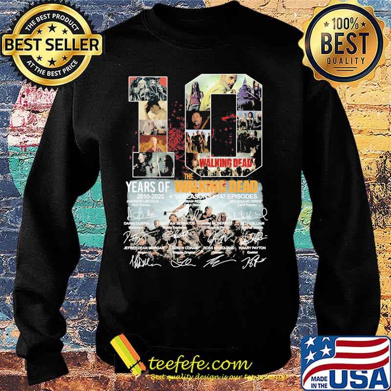 10 years of 2010 2020 the walking dead signatures s Sweater 10 years of 2010 2020 the walking dead signatures s Sweater