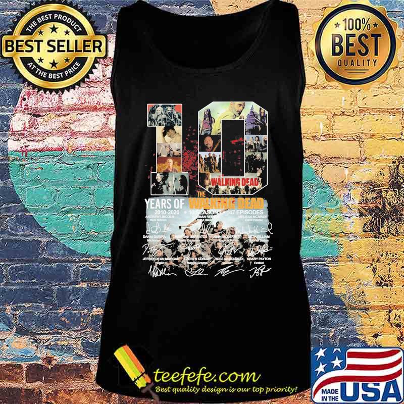 10 years of 2010 2020 the walking dead signatures s Tank top 10 years of 2010 2020 the walking dead signatures s Tank top