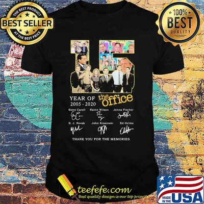 15 year of 2005 2020 the office thank for the memories signatures shirt