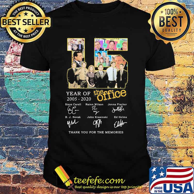 15 year of 2005 2020 the office thank for the memories signatures shirt 15 year of 2005 2020 the office thank for the memories signatures shirt