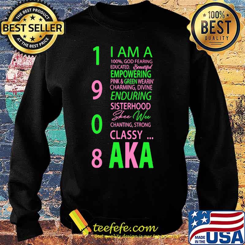 1908 i am a 100% god fearing educated beautiful empowering pink and green wearing charming aka s Sweater 1908 i am a 100% god fearing educated beautiful empowering pink and green wearing charming aka s Sweater
