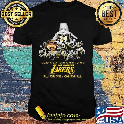 2020 nba champions los angeles lakers all for one one for all shirt