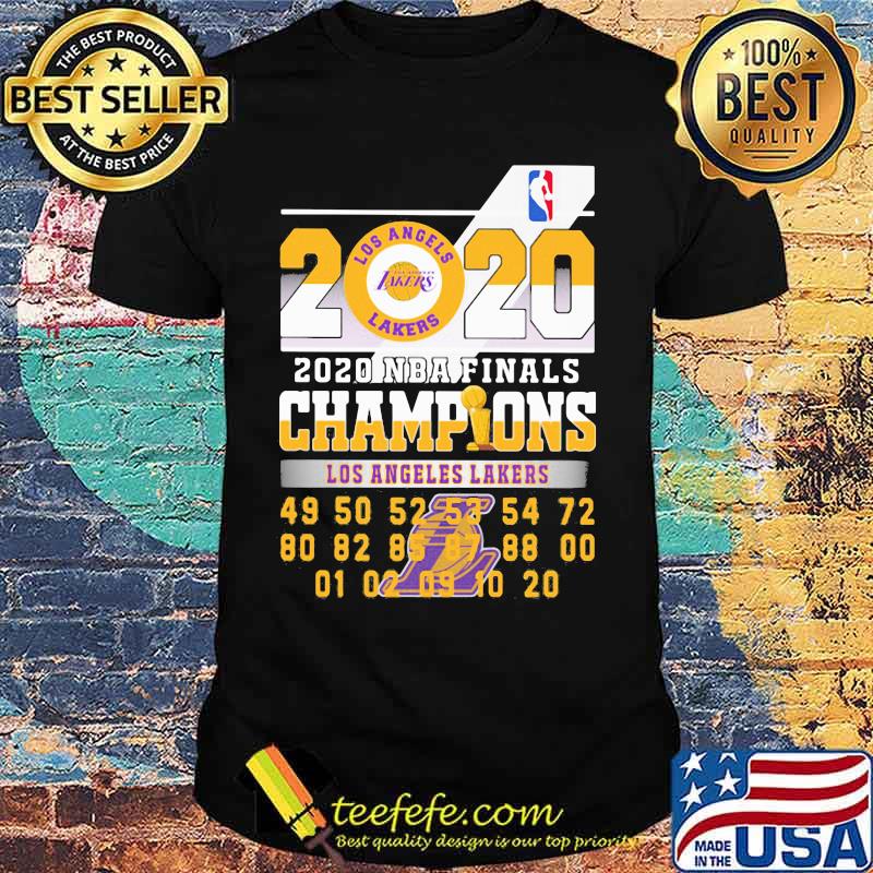 2020 nba finals champions los angeles lakers shirt