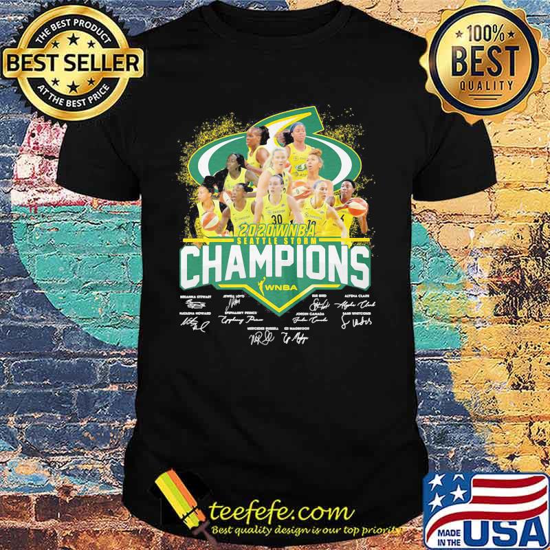 2020 wnba seattle storm champions signatures shirt