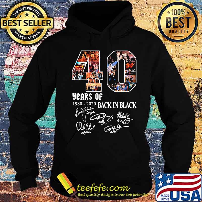 40 years of 1980 2020 back in black signatures s Hoodie 40 years of 1980 2020 back in black signatures s Hoodie