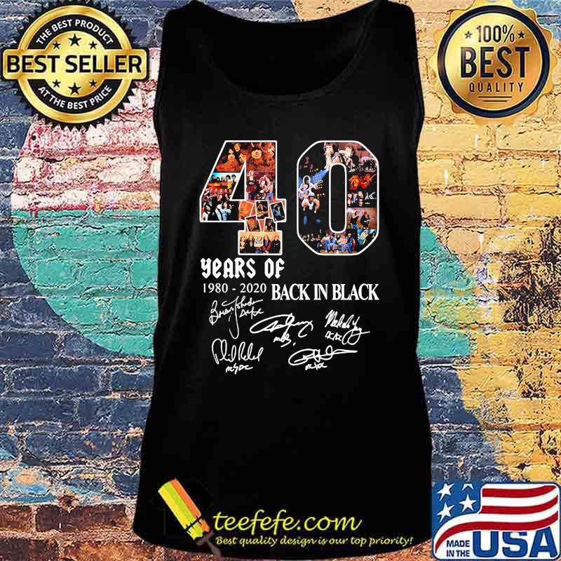 40 years of 1980 2020 back in black signatures s Tank top 40 years of 1980 2020 back in black signatures s Tank top