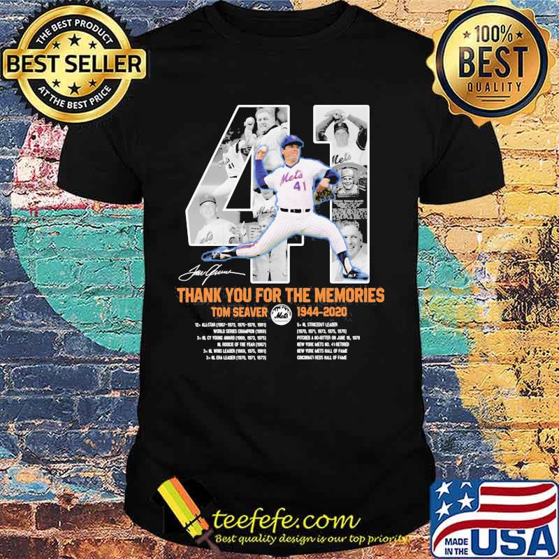 41 thank you for the memories tom seaver 1944 2020 signature shirt