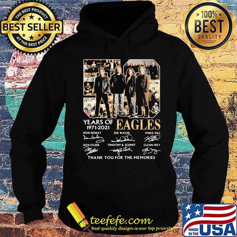50 years of 1971 2021 eagles thank for the memories signatures s Hoodie 50 years of 1971 2021 eagles thank for the memories signatures s Hoodie