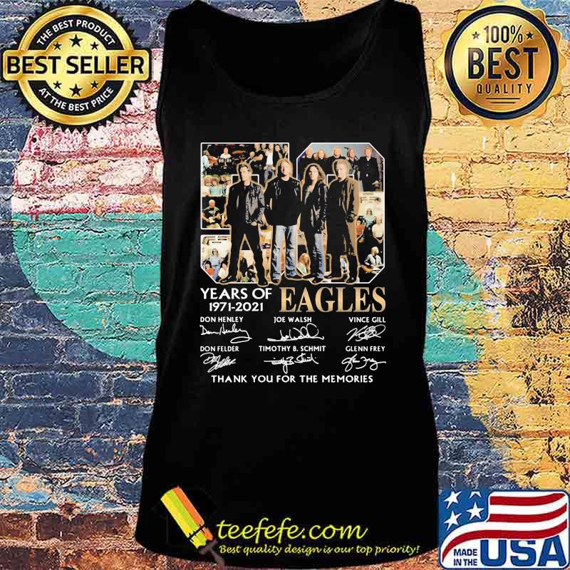 50 years of 1971 2021 eagles thank for the memories signatures s Tank top 50 years of 1971 2021 eagles thank for the memories signatures s Tank top