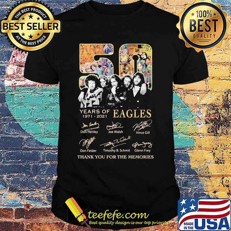 50 years of 1971 2021 eagles thank for the memories signatures vintage shirt 50 years of 1971 2021 eagles thank for the memories signatures vintage shirt