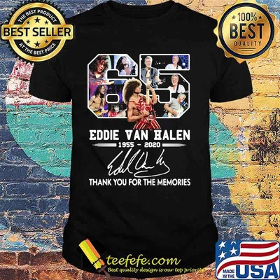65 eddie van halen 1955 2020 thank for the memories signature shirt