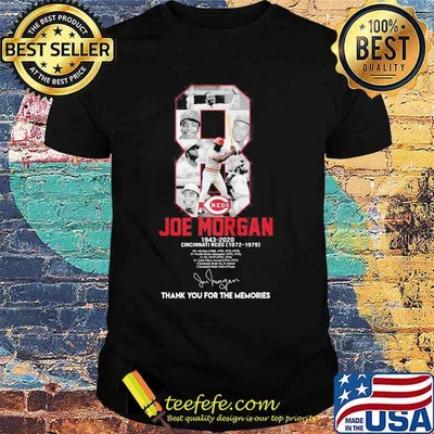 8 joe morgan 1943 2020 cincinnati reds thank you for the memories signature shirt