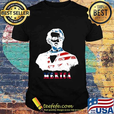 Abraham Lincoln 4th Of July American USA Flag T-Shirt