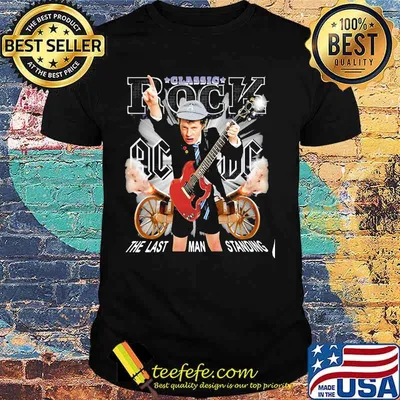 Acdc band classic rock the last man standing shirt