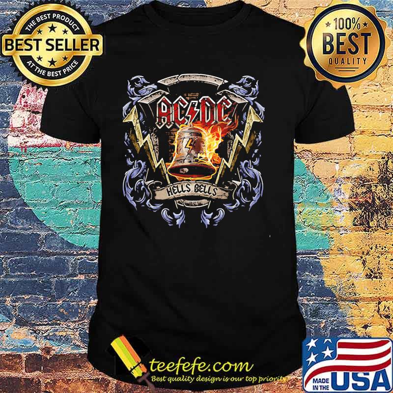 Acdc band hells bells fire vintage shirt Acdc band hells bells fire vintage shirt