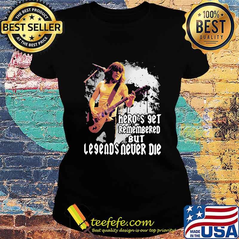Acdc band heroes get remembered but legends never die s Ladies tee Acdc band heroes get remembered but legends never die s Ladies tee