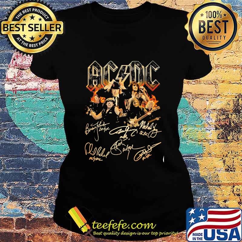 Acdc band members signatures s Ladies tee Acdc band members signatures s Ladies tee