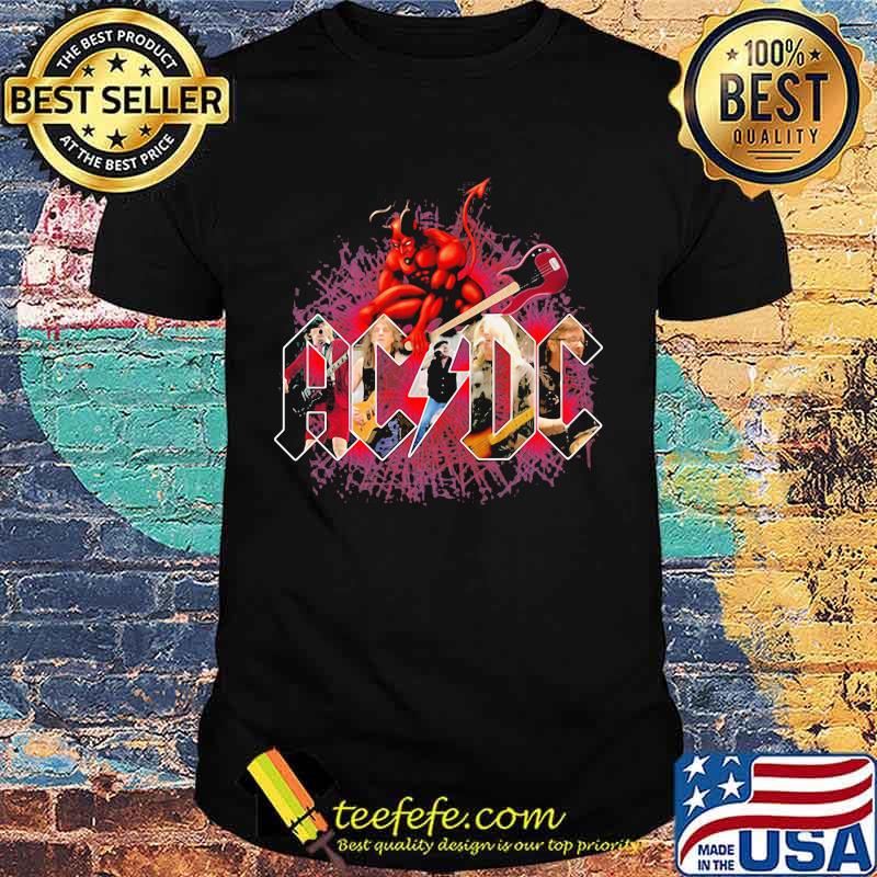 Acdc band santa guitar halloween shirt