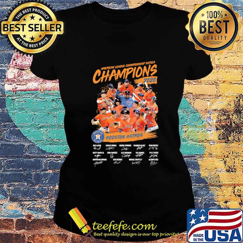 American league championship series champions houston astros signatures s Ladies tee American league championship series champions houston astros signatures s Ladies tee