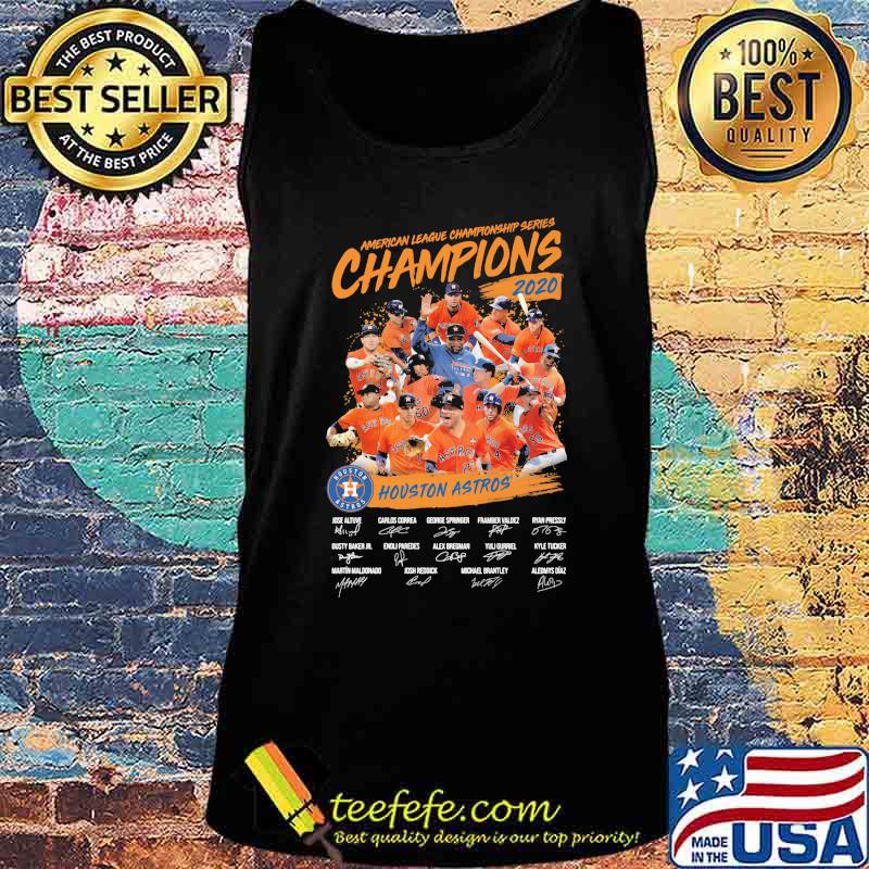 American league championship series champions houston astros signatures s Tank top American league championship series champions houston astros signatures s Tank top