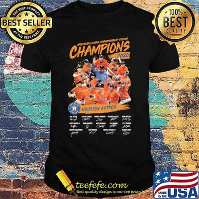 American league championship series champions houston astros signatures shirt