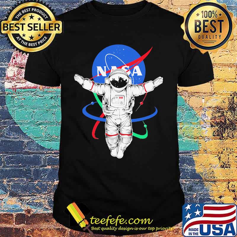 Astronaut in space nasa logo shirt