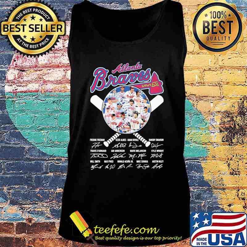 Atlanta braves national league champions 2020 signatures s Tank top Atlanta braves national league champions 2020 signatures s Tank top