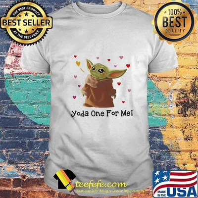 Baby yoda one for me hearts shirt