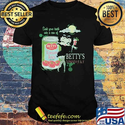 Betty Boop Vampire Betty's Tomato Juice Youth shirt