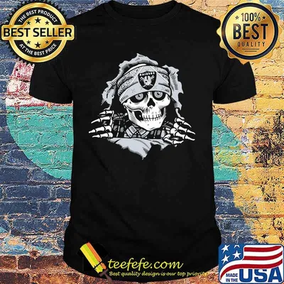 Blood inside skeleton oklahoma raiders shirt