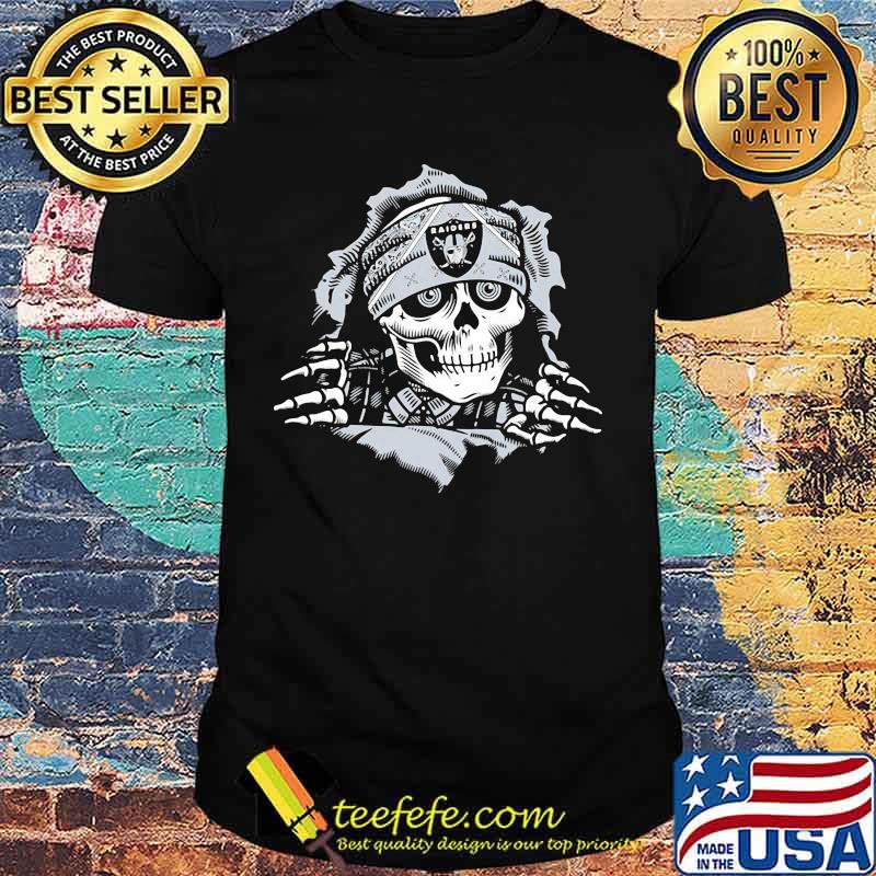 Blood inside skeleton oklahoma raiders shirt