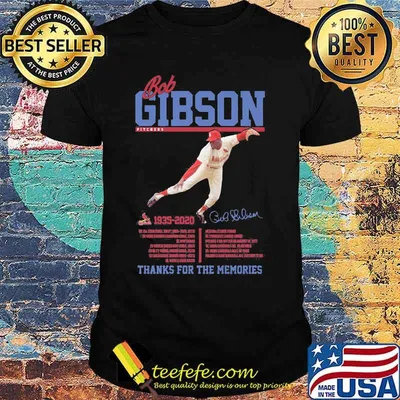 Bob gibson pitchers 1935 2020 thank you for the memories signature shirt