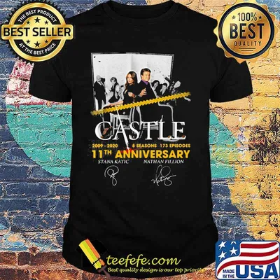 Castle 2009 2020 8 seasons 173 episodes 11th anniversary signature shirt